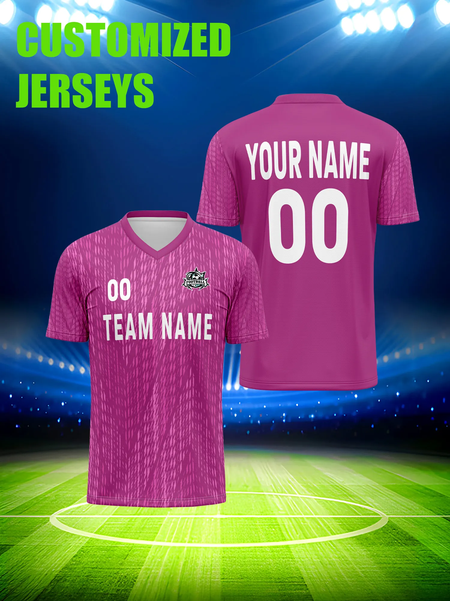 

Custom Soccer Jersey With Custom Image, Number And Name, limited edition exclusive collector fan kit