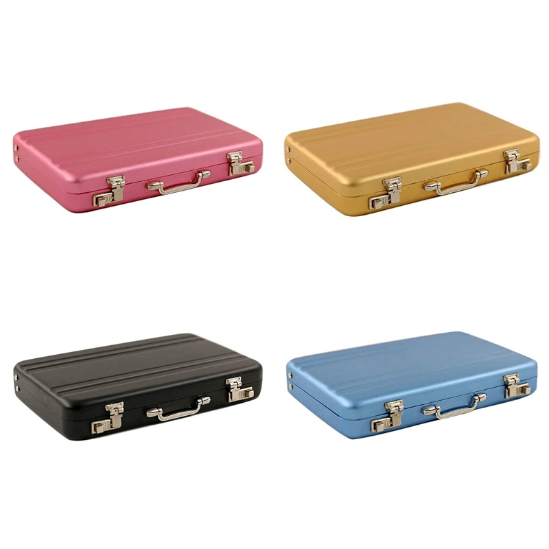 1/6 Doll House Miniature Aluminum Alloy Suitcase Briefcase Toy For 1/6 Doll House Decorate Accessory