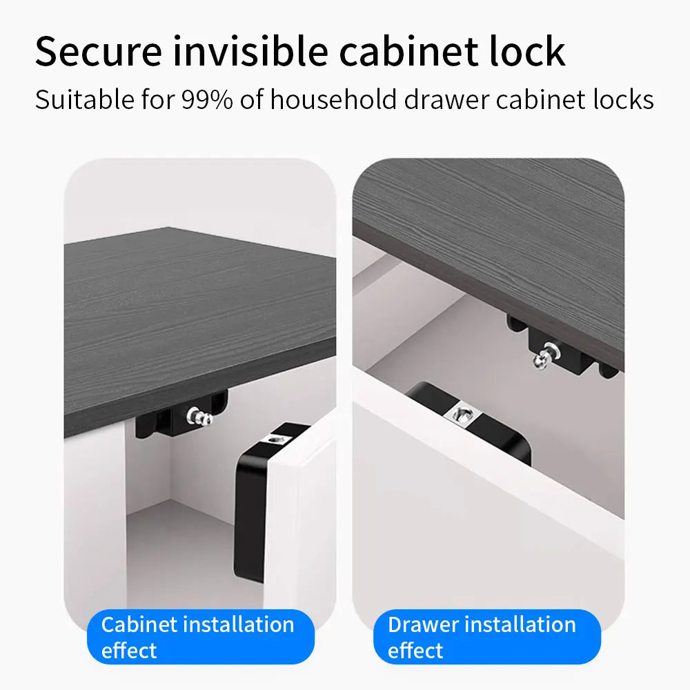 Cerradura electrónica inteligente para cajón, cerrojo de puerta oculto RFID con aplicación Tuya, desbloqueo de gabinete Invisible de madera DIY,