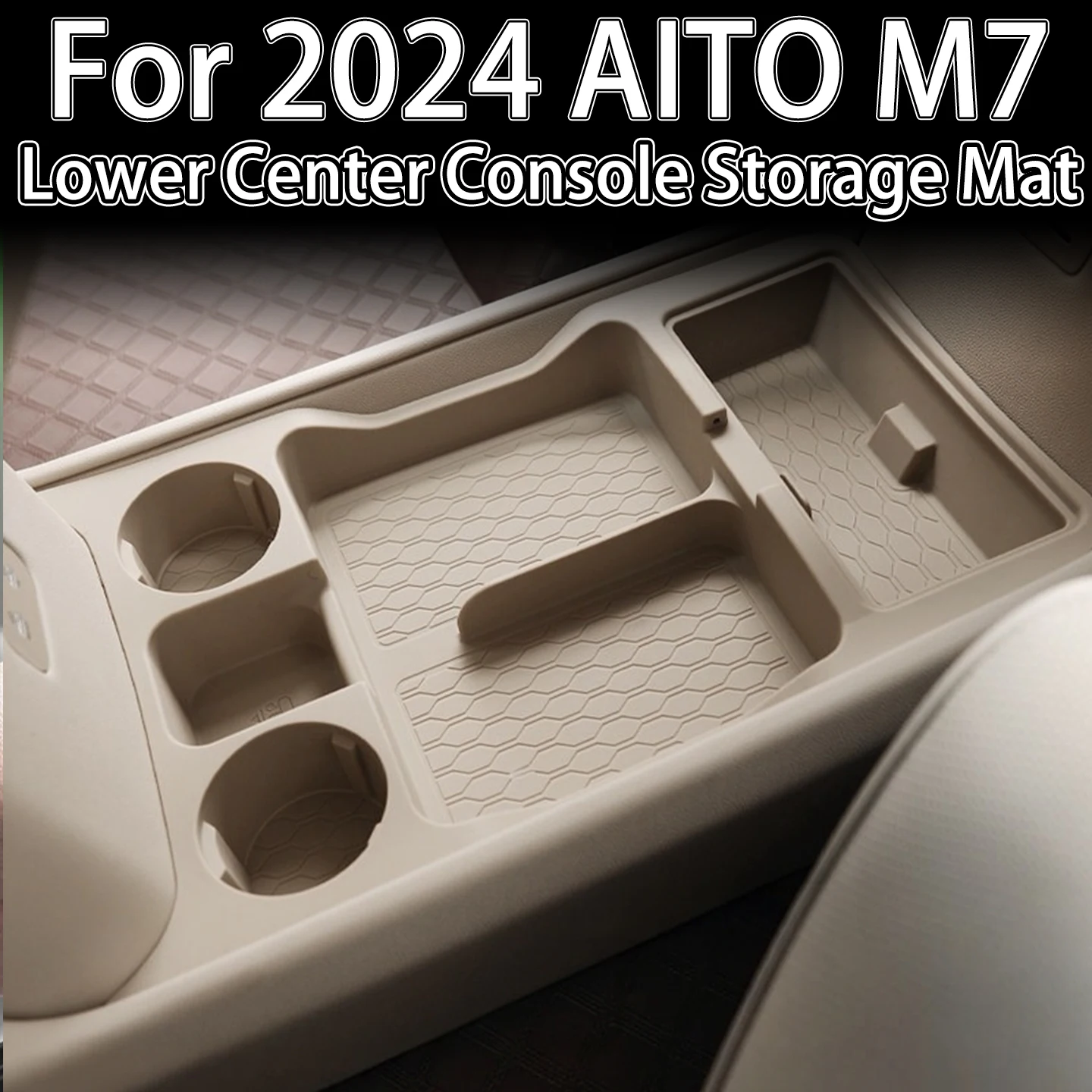 For 2024 AITO M7 Center Console Storage Box Anti-Rattle Shockproof car accessories Dustproof Easy to Clean