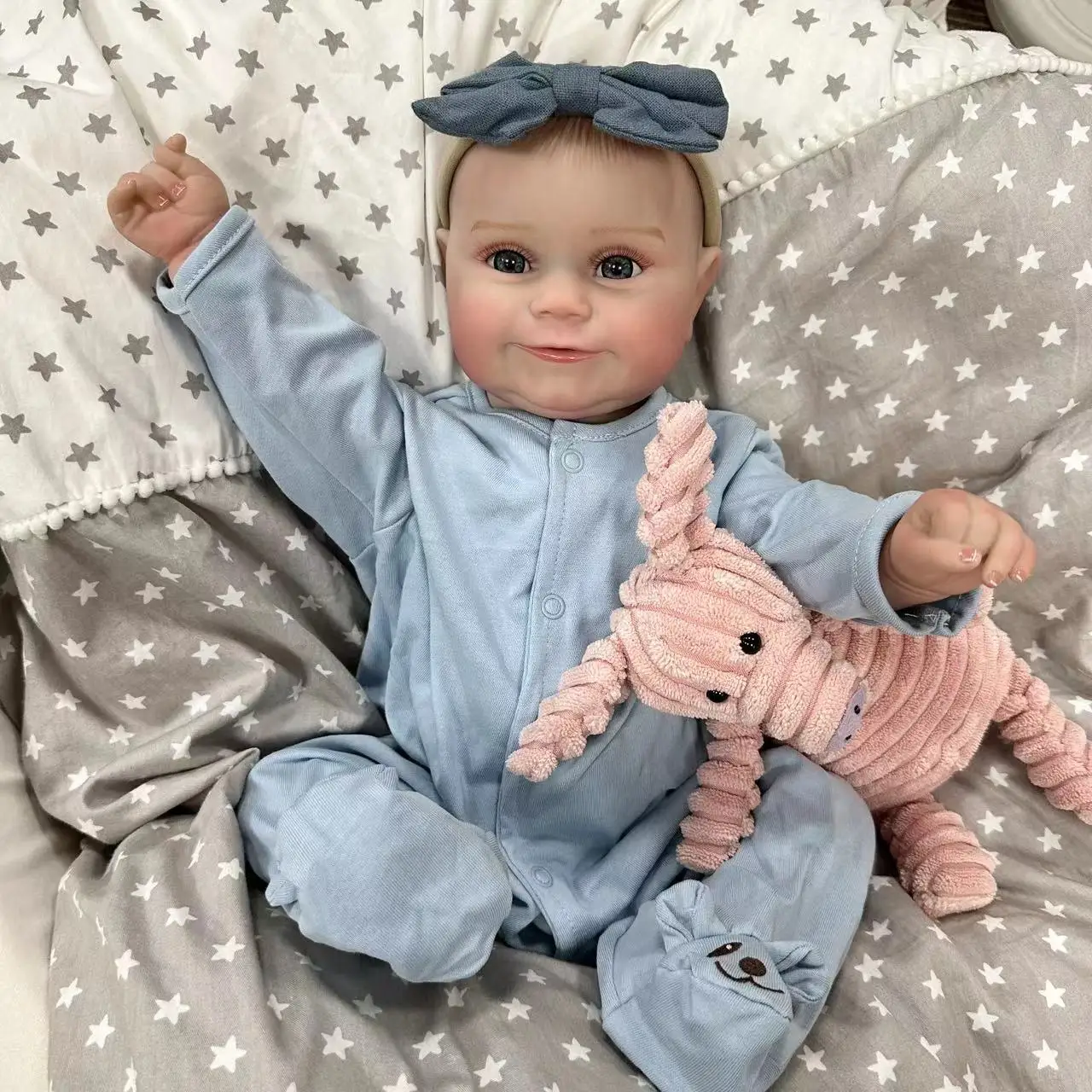 Cokela 50cm / 20inch Realistic Baby Doll Cute Vinyl Doll Real Soft Touch Kid Toy Doll  Silicone Reborn Baby Birthday Gift