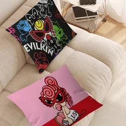 Japan Fashion Hysteric Mini Pillow Covers Cartoon Sofa Decorative Home Double-sided Printing Short Plush Cute Cushion Cover