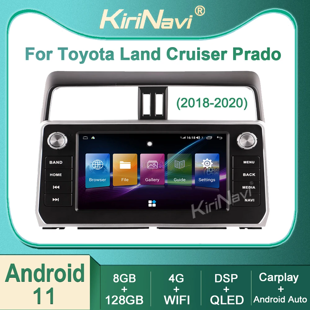 Kirinavi For Toyota Land Cruiser Prado 2018-2020 Android 11 Car Radio DVD Multimedia Video Player Stereo Auto Navigation GPS 4G