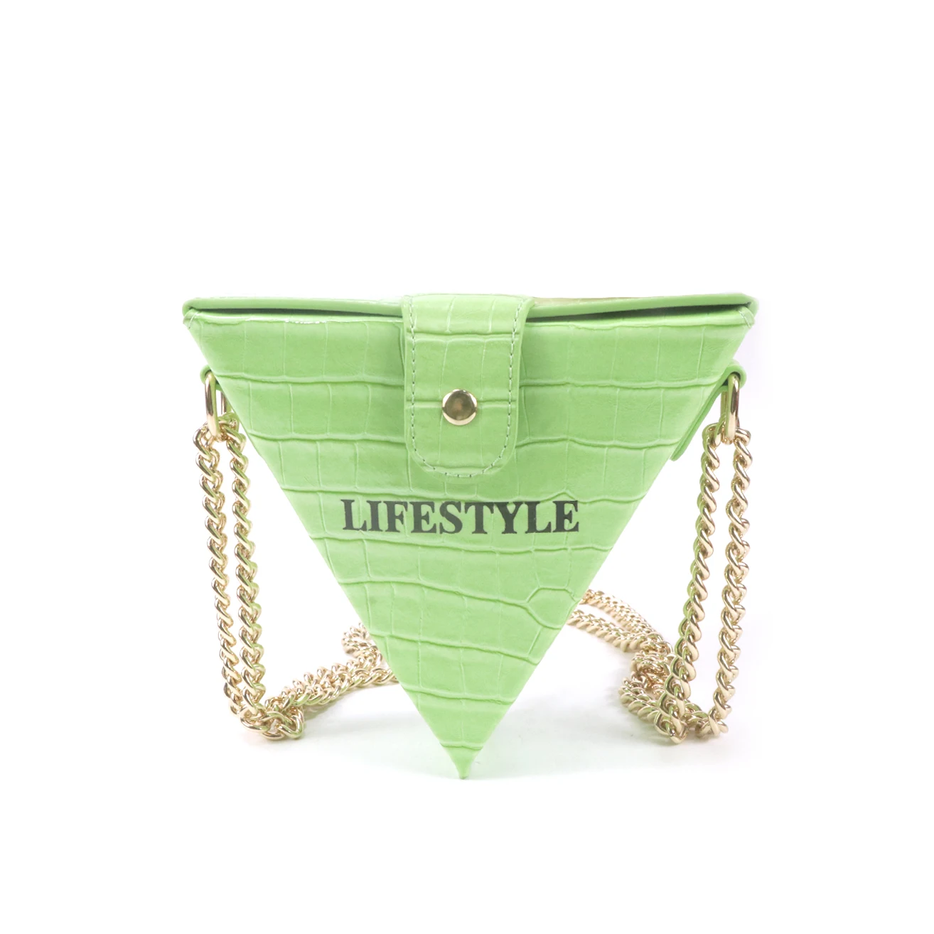 

Gorfia Роскошный дизайн Женские сумки из искусственной кожи Треугольная сумка Повседневная маленькая сумка через плечо Сумка-тоут с цепочкой и ремешком