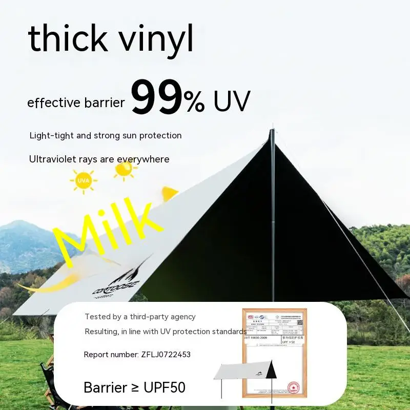 Imagem -03 - Ultra-light Black Coated Tarp Spur Veículo Toldo Tenda Sombra Sun-block Camping Rack Sombra Membranelight Pano Pano de Carro