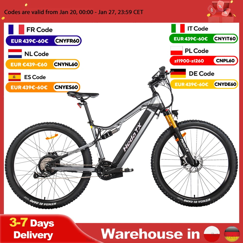 48V 1000W 19.2Ah Electric Bike 29