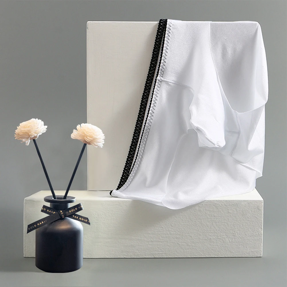 التجفيف السريع الصيف الرجال الحرير الجليد الملابس الداخلية الانتفاخ الحقيبة قيعان سراويل رجل ملخصات شفافة الرياضة يوميا #5