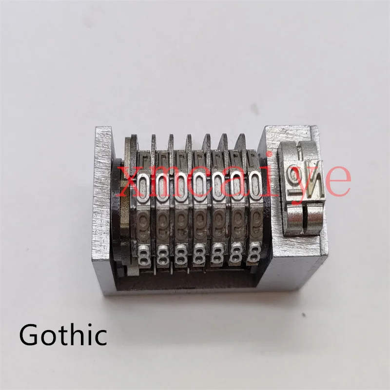 

2 PCS 7 Digits 4X8 Gothic Font Numbering Machine Jumping 9.8.7.6.5.....