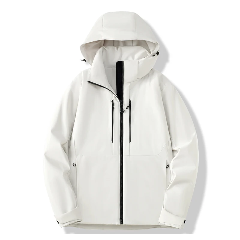HDIRXG Unisex Waterdichte Fleece Jassen Winterwarmte Wandeljas Winddichte Regenjas Dikke Jas voor Buiten Kamperen
