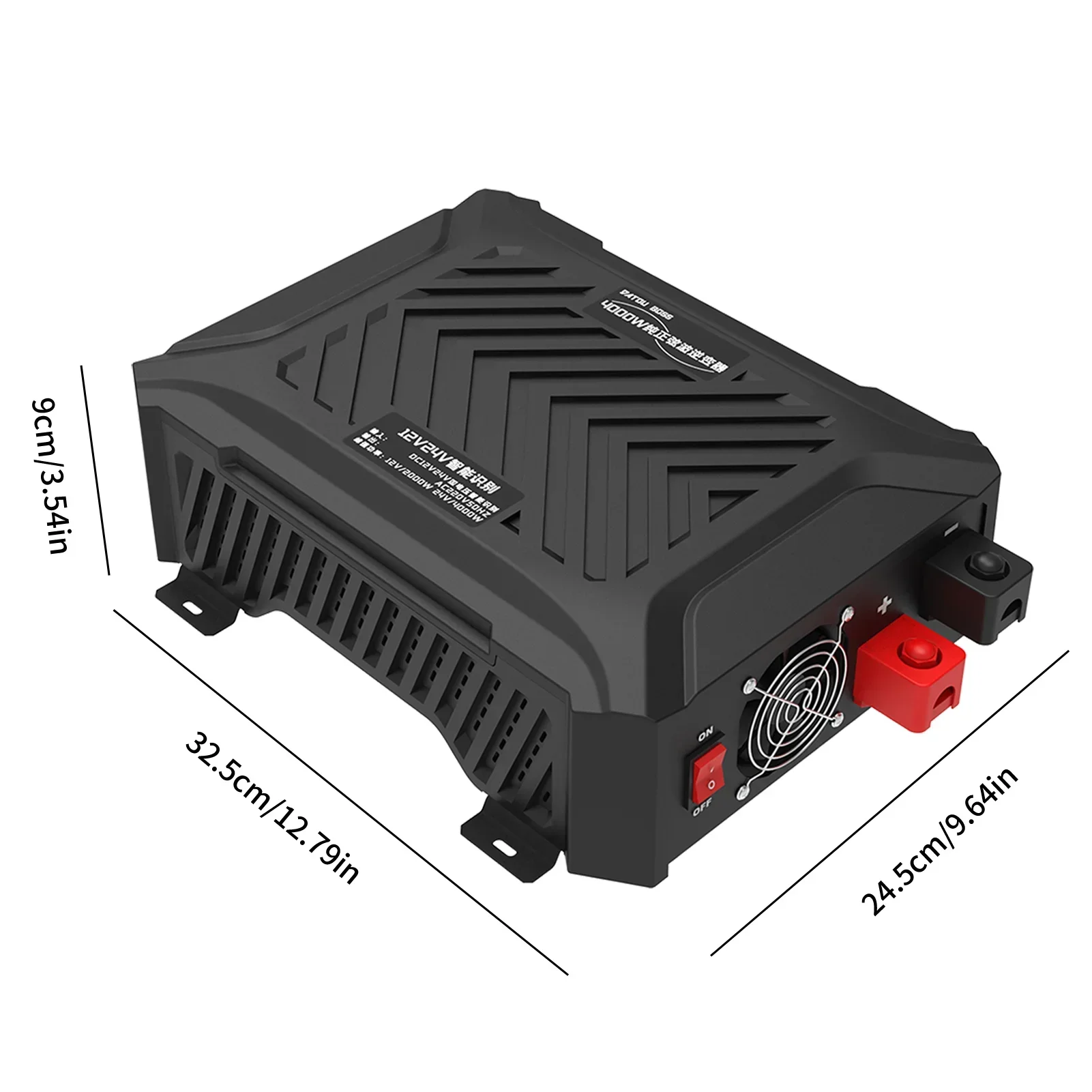 DATOUBOSS TY-PSW-4000 inversor de doble voltaje CC a AC220V inversor de onda sinusoidal pura portátil para montaje en vehículo transformador de