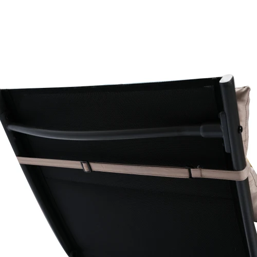 2 個セット屋外ラウンジチェアクッション交換パティオ家具シートクッション長椅子クッション-カーキ