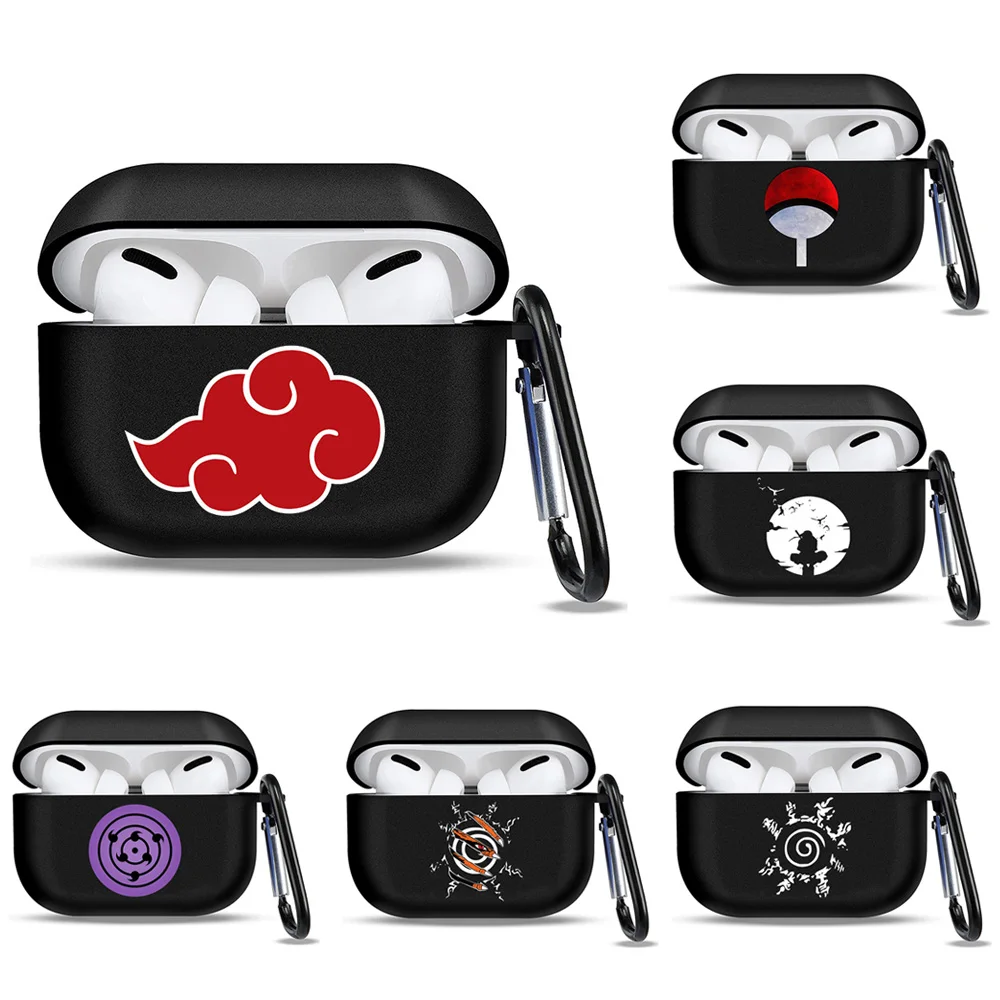 Funda Protectora para Auriculares de Naruto para Apple Airpods 1 2 3 Pro 2, Funda Protectora de Silicona Suave con Diseño de Anime para Auriculares Bluetooth Air Pods Pro