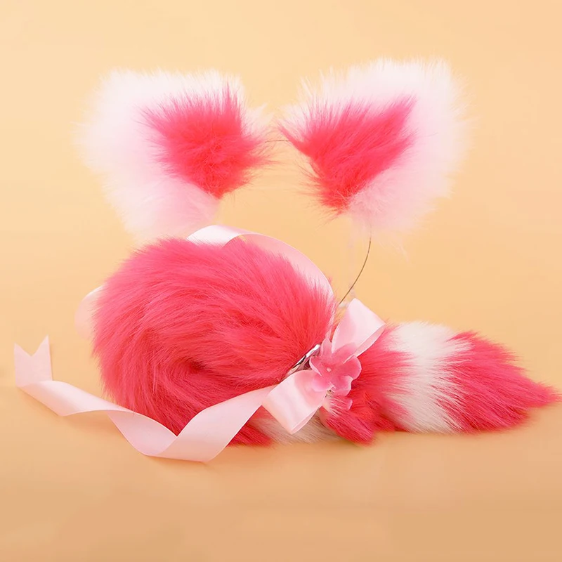 New Fox Cat Ears copricapo Fluffy Animal Ears fascia Lolita Cosplay Anime Hair Cat Set Halloween Party accessori Cosplay