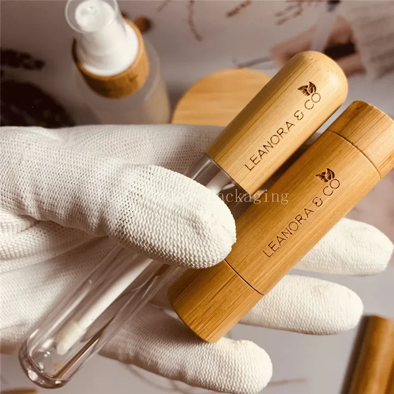 

ECO-friendly lipstick tube bulk wholesale bamboo lipstick tube container empty lipstick tube with packingboxes，costemiccontainer