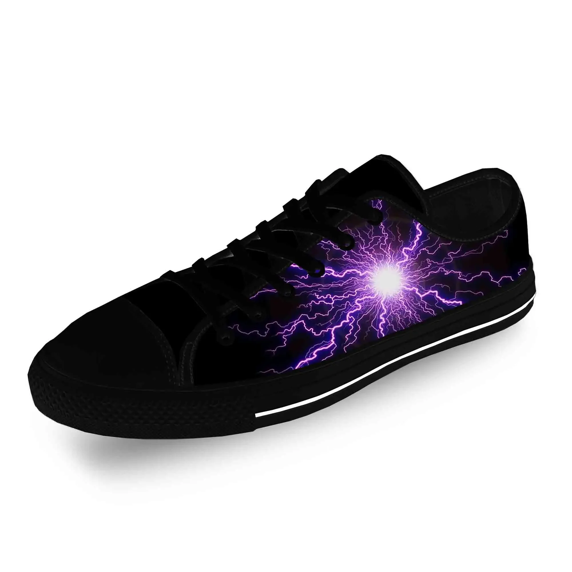 Lightning Low Top Sneakers Mens Womens Fashion Teenager Casual Canvas Running Sport Shoes 3D Printed Breathable Lightweight shoe