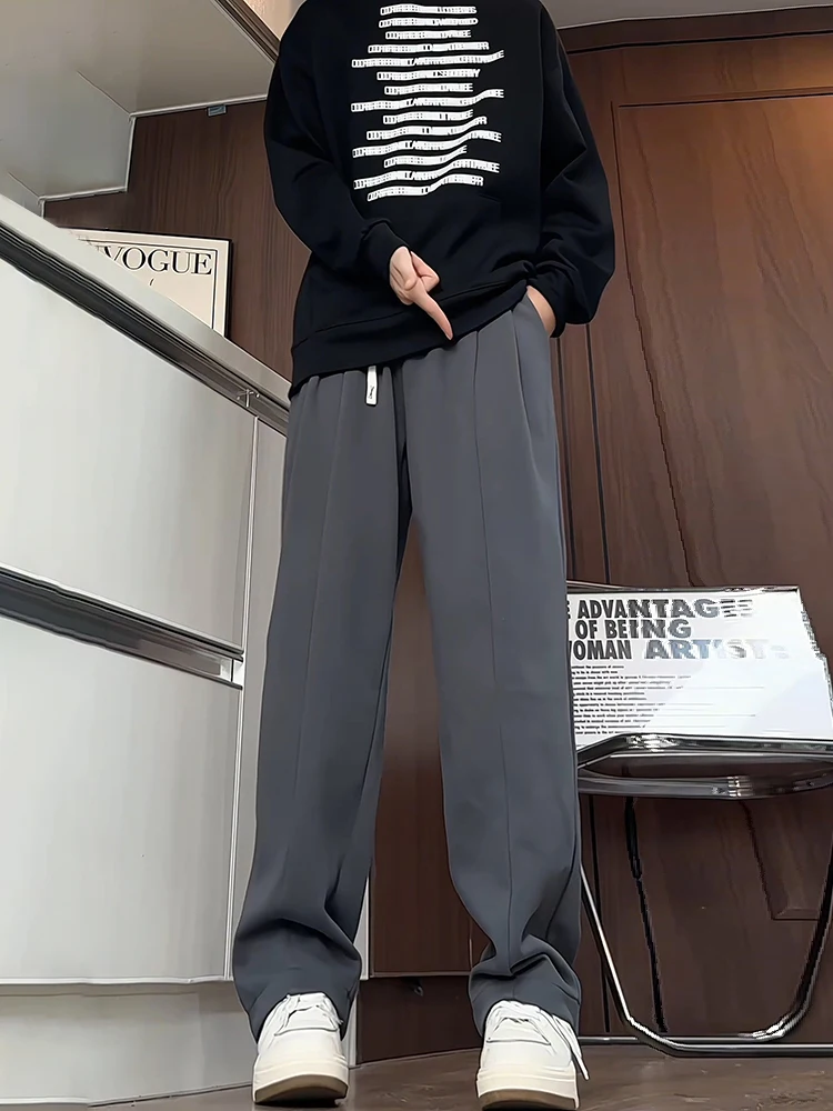 

Deep ey Hiphop Spor Casual Pants Men's Spring Autumn Long Straight Casual Trousers Breathable Comfortable Straight Leggings