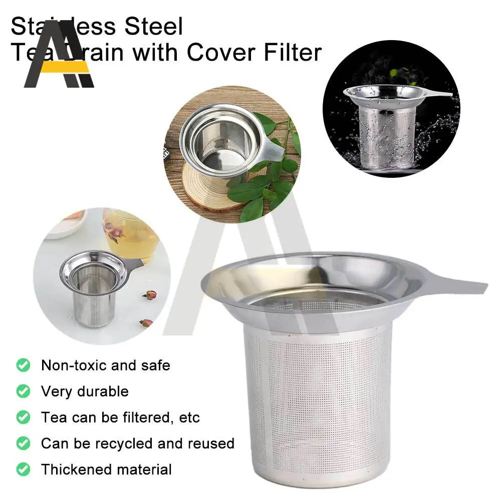 Infuseur à thé réutilisable en acier inoxydable 304, passoire à thé, feuille de thé, épices, filtre à thé, accessoires de cuisine, Clip à poignée, passoire à thé