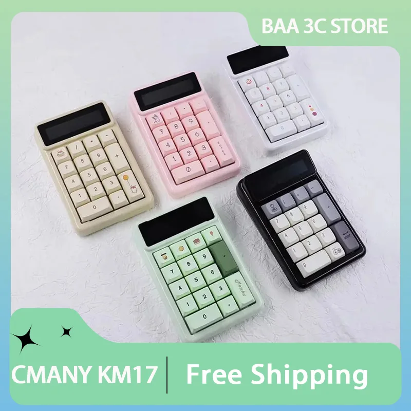 

CMANY KM17 Mini Mechanical Keyboard ABS LED Screen Portable Customized Hot Swap Keypad Ergonomic Laptop PC Accessories