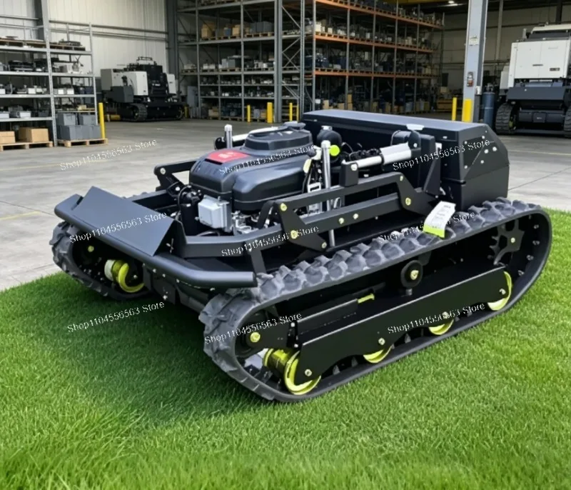 Remote Control Crawler Lawn Mower 850mm Cut Slopes 51° Reel Mower Garden Grass Cutter