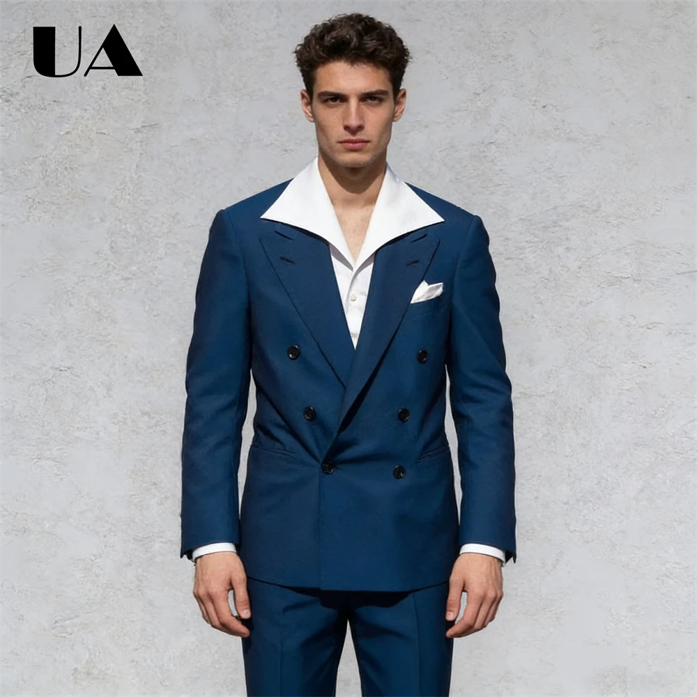 

Regular Fit Mens 2-Piece Suit Set Solid Formal Evening Tuxedo XXS-7XL Suit Jacket Pants Dinner Dresswear Suits