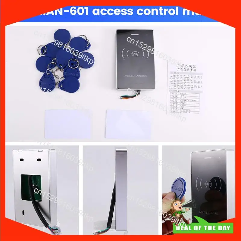 BAAY RFID 도어 액세스 제어 시스템 9-24V 전원 듀얼 주파수 IC/ID 카드 리더기 (2개 마더 카드 포함) 20000 카드 저장 캡