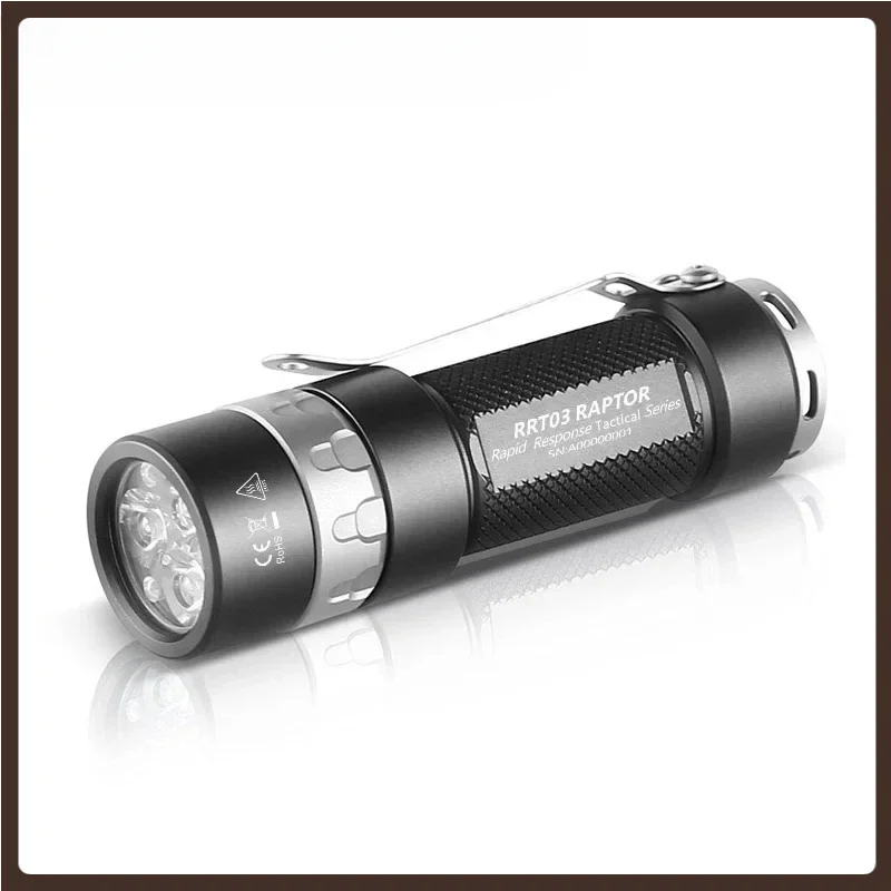 

JETBEAM RRT03 EDC Tactical Flashlight - Four Colors Stepless Dimming Micro-USB Rechargeable with 18350 Battery Light Source