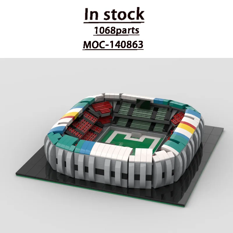 

MOC-140863 New Urban Sports Football Stadium Building Block Model 1068 Parts Boys Children's Birthday Christmas Toy Gift