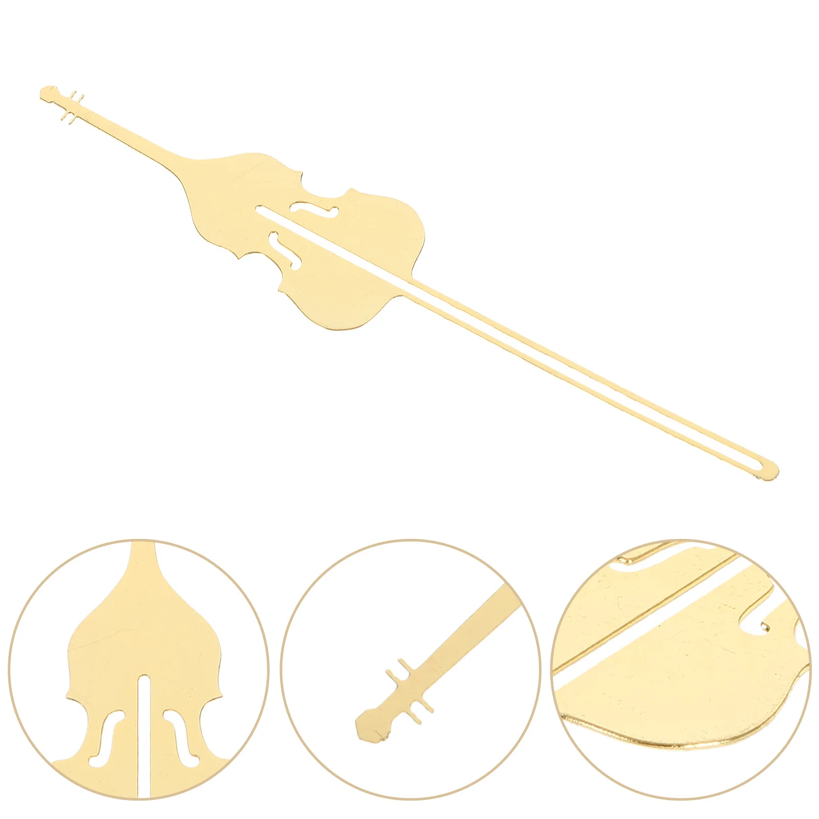 

Intricate Hollow Metal Violin Bookmark Unique Visual Appeal Material Smooth Finish Portable Lightweight Accessory
