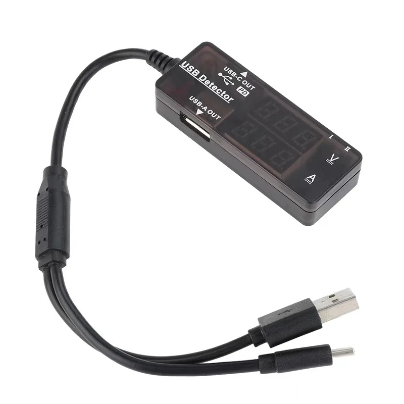 USB cable voltmeter ammeter for mobile phones/power banks/tablets USB tester with digital display and dual display head