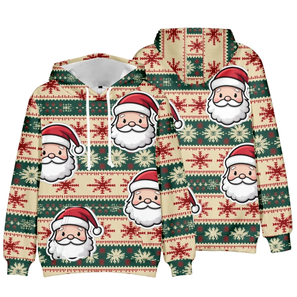 Merry Christmas women's printed hoodie loose casual simple and basic style suitable for outdoor wear