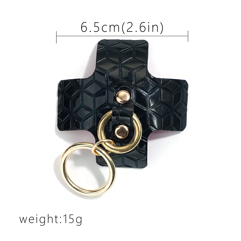 Cubiertas reutilizables de cuero PU para pezones, pezones en forma de X con anillo, pegatinas para el pecho para mujeres y niñas, moda Sexy, 1 par