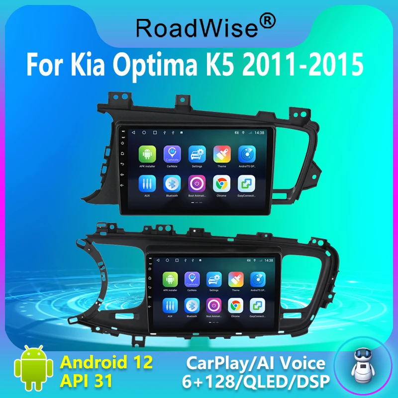 

Roadwise 8+256 Android 12 Car Radio For KIA Optima K5 2011 2012 2013 2014 2015 Multimedia Carplay 4G Wifi DVD GPS 2Din Autoradio