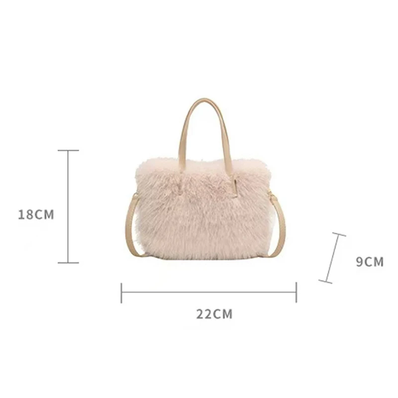 Cymwer Borse tote soffici da donna Borsa a tracolla morbida in peluche Borsa tote pelosa carina Borsa for appuntamenti giornalieri alla moda di capacità (Beige Cymwer Borse tote soffici da donna Borsa a tracolla morbida in peluche Borsa tote pelosa carina Borsa for appuntamenti giornalieri alla moda di capacità (Beige