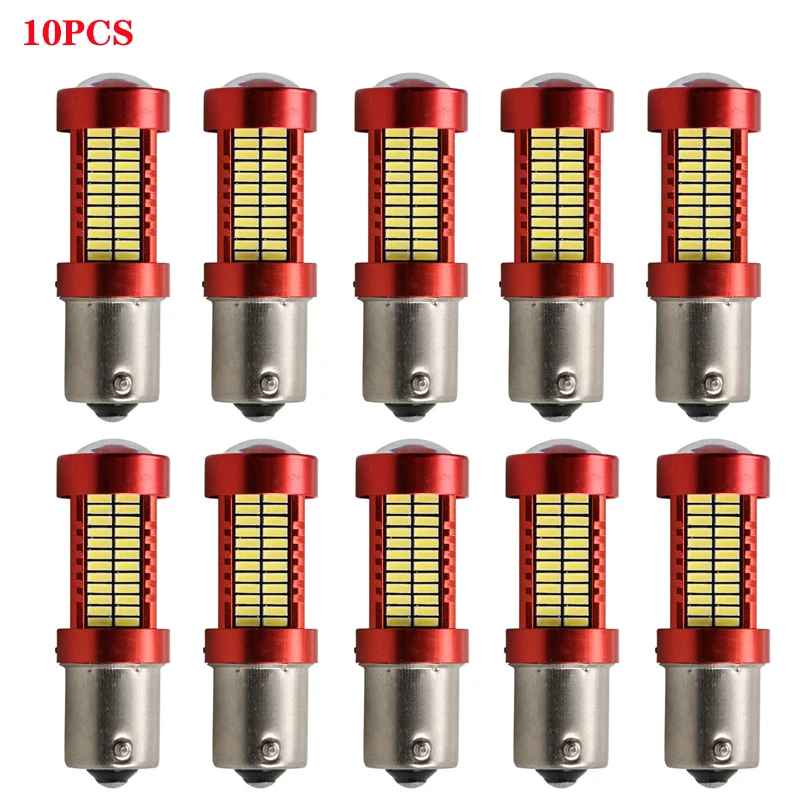 

10pcs 1156 1157 7440 7443 T20 4014 P21w 106smd Bright Reversing Light Led Brake Lights Turn Signal Bulb Tail For Car Accessories