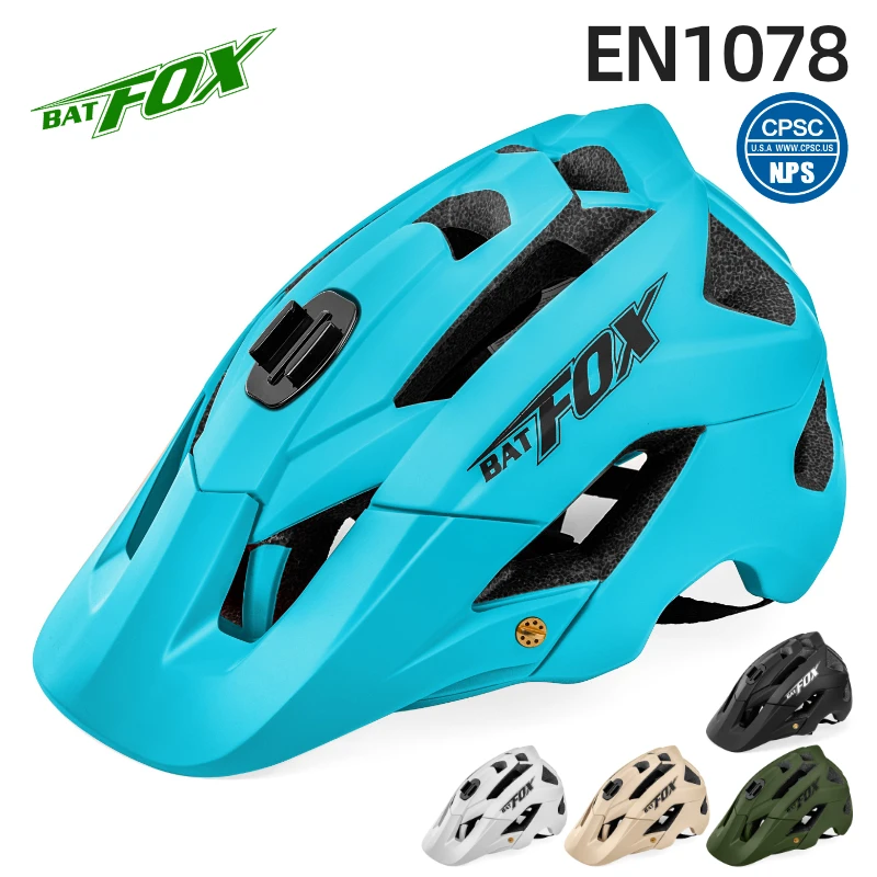 

BATFOX New 2024 Bicycle Helmet mtb Downhill Mountain Bicycle Safety Helmet Light and Breathable Cycling Helmet casco bicicleta