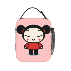 Cute Pucca Lunch Bags Insulated Lunch Tote Waterproof Bento Box Resuable Picnic Bags for Woman Work Children School