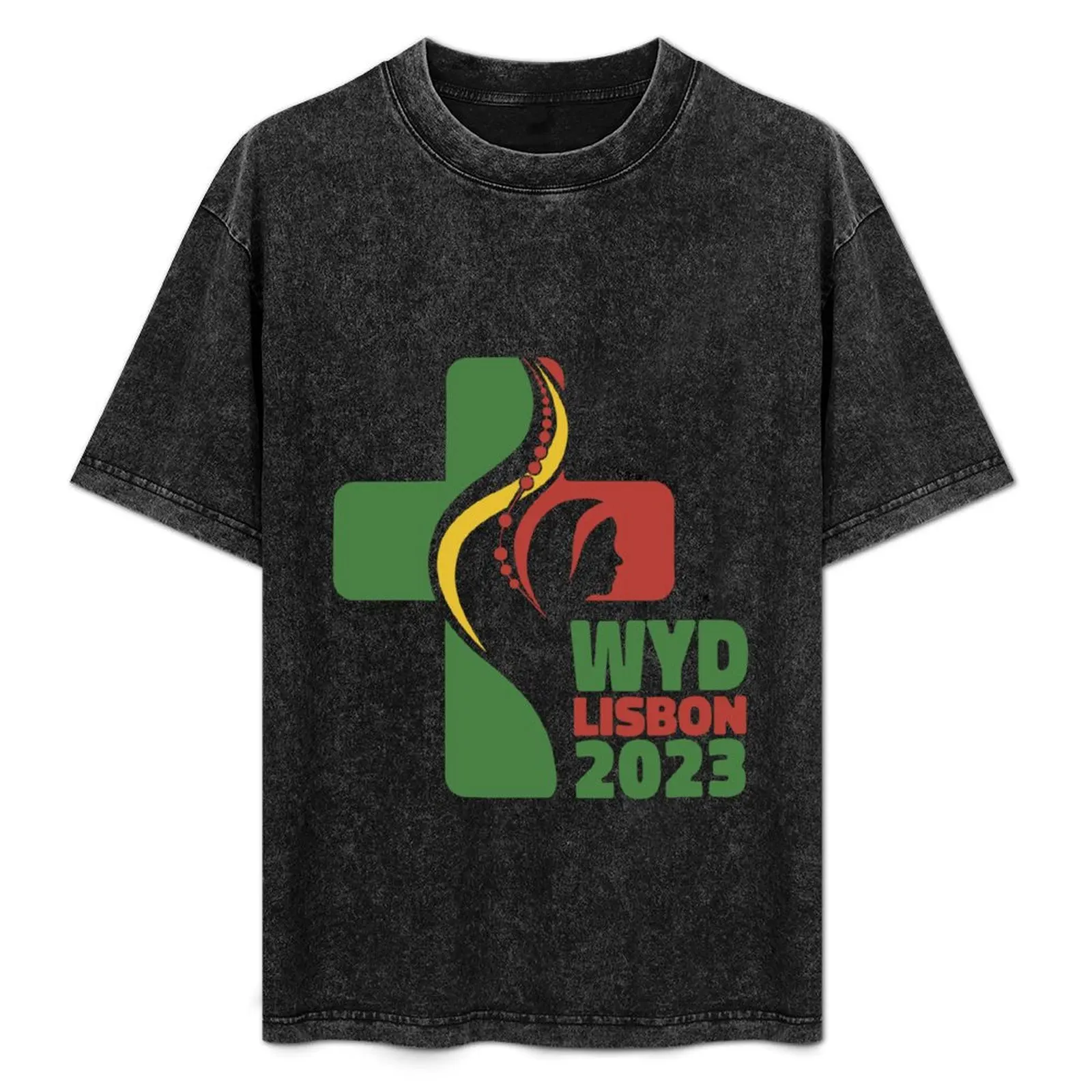 World Youth Day Lisbon 2023 - WYD Lisbon 2023 T-Shirt summer top boys whites basketball graphic tees anime t shirts for men