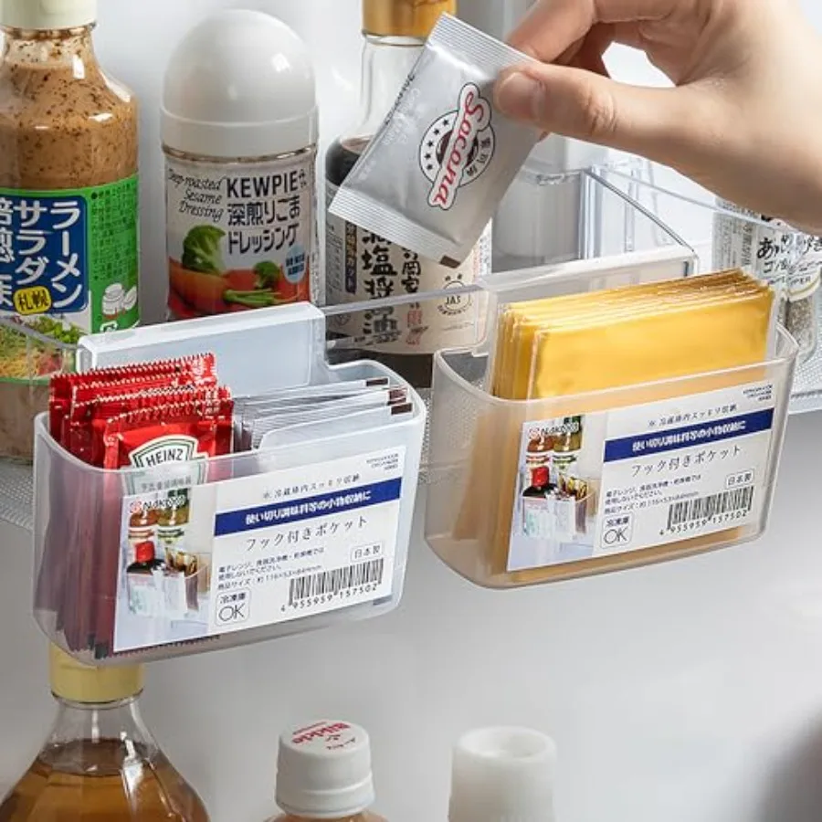 

Компактный держатель для ломтиков сыра для двери холодильника, 2 упаковки, подвесной контейнер для хранения, кухонный органайзер без BPA