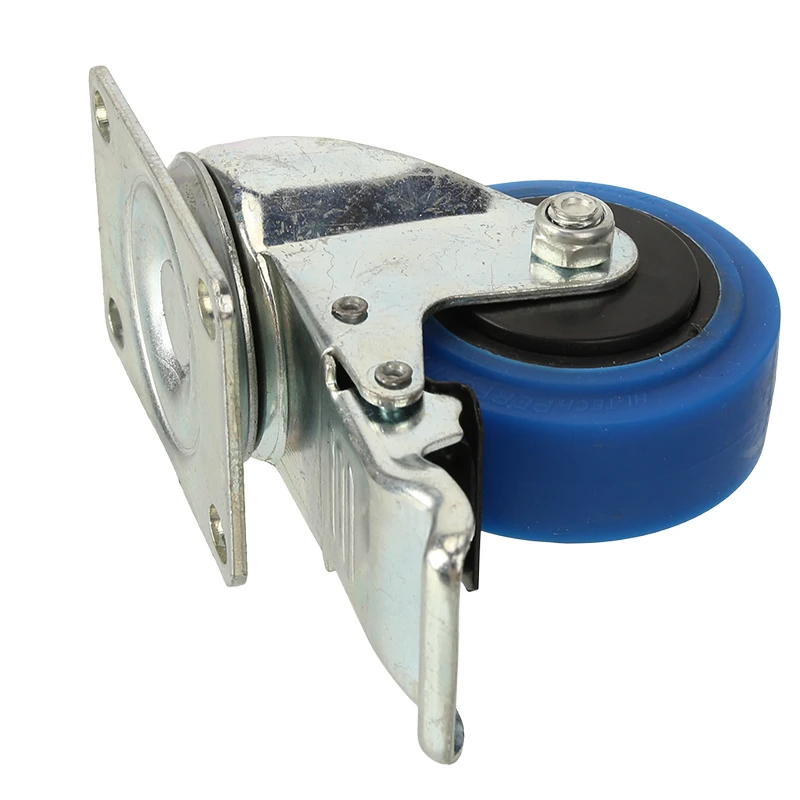 عجلات دوارة مطاطية ذات تحميل ثقيل بدون ضوضاء مثالية لأرفف الأثاث وعربات وعربات اليد وأجهزة النقل