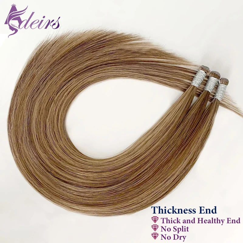 ADEIRS Genius Wefts Наращивание волос Пучки коричневых блондинок 100% настоящие человеческие волосы Прямые волосы Remy Невидимые могут вьющиеся