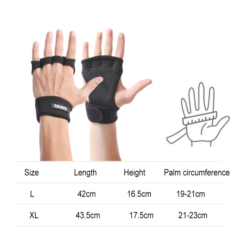 Weight Lifting Gloves Training Gym Grips Fitness Glove Women Men Crossfit Bodybuilding Wristbands Hand Palm Protector