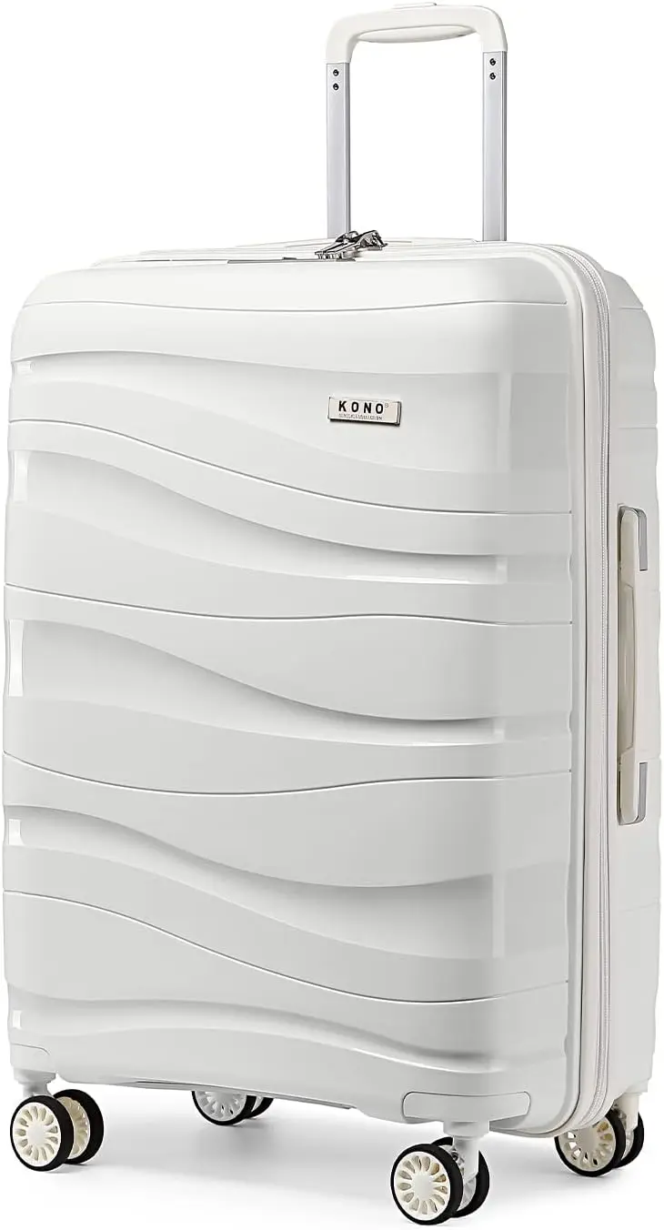 Kono Koffer Lichtgewicht Hard Case Trolley Koffer Met Tsa Lock Polypropyleen (M/L/Xl) (2/3/4 Pcs Set)