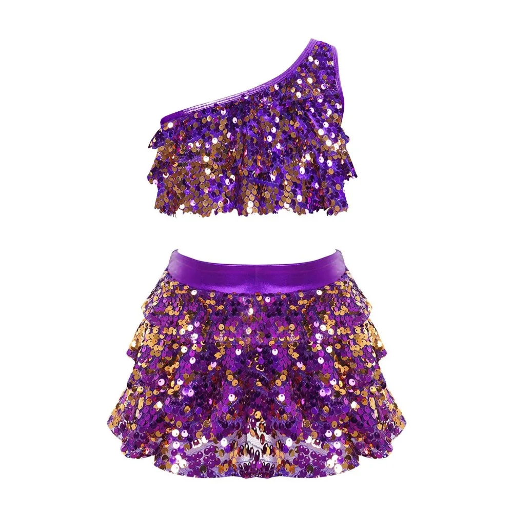 

Latin Dance Dress Glitter Sexy Dancewear Children Clothing Set Performance Costume Kids Clothes Competition Uniform Girl Dress