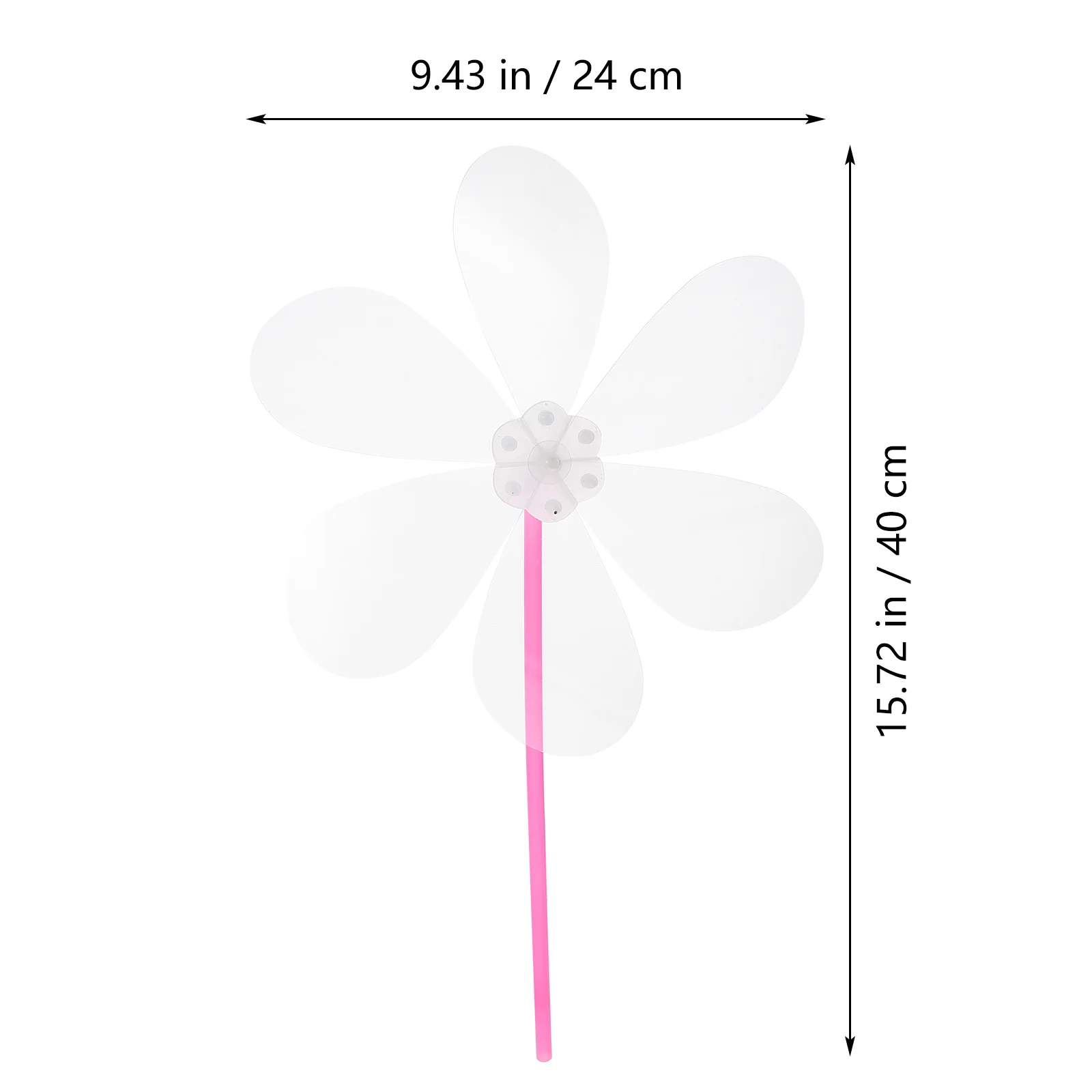 

6pcs Clear Plastic Pinwheels Unfinished Blank Windmills for Painting Party Garden Wedding Decoration Outdoor Set