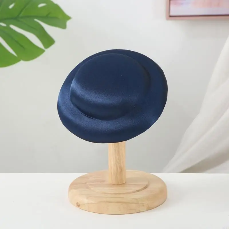 270D قبعة أنيقة فيدوراس شقة قصيرة الحواف قبعة مفاجأة الهدايا أغطية الرأس لقضاء عطلة صور الدعائم #3