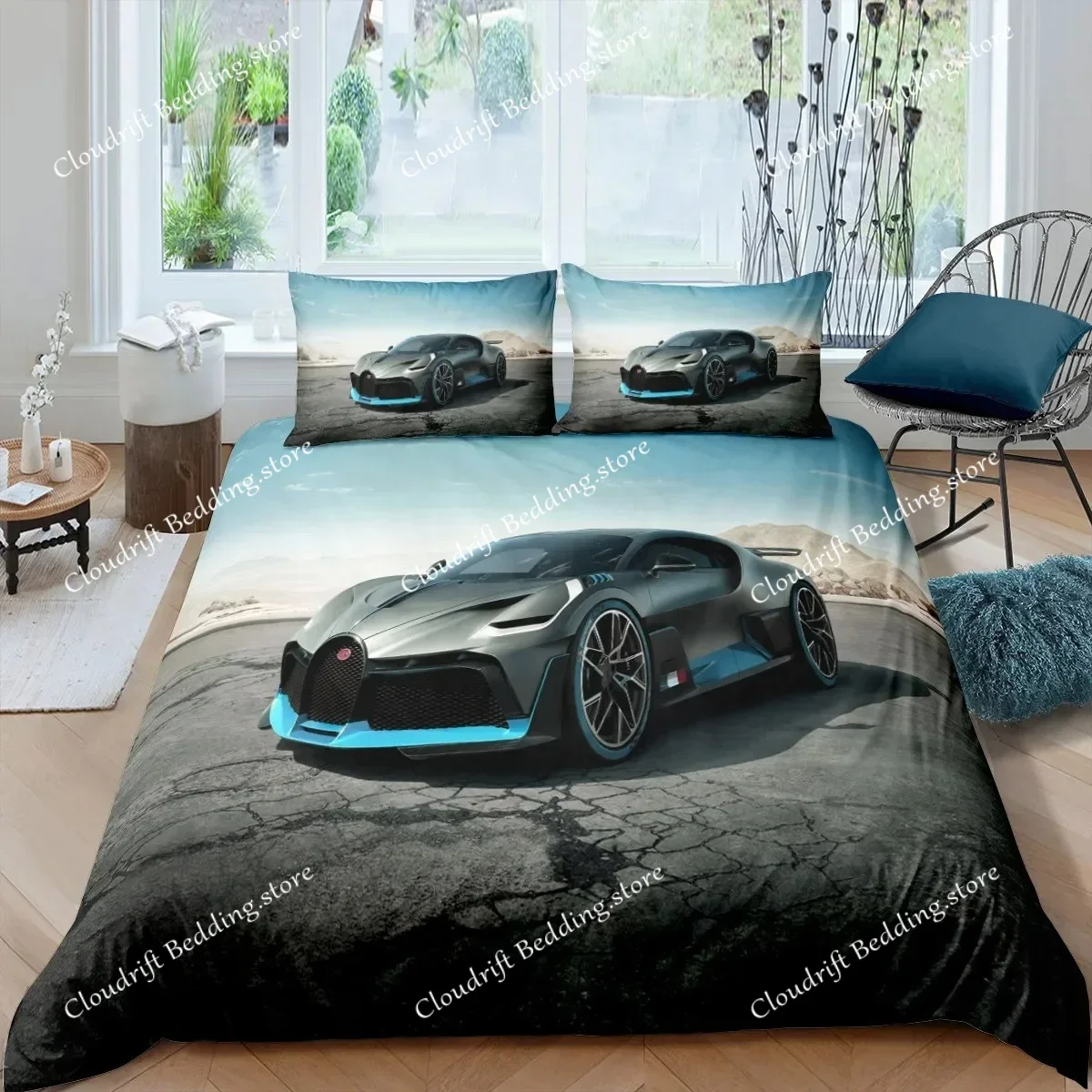 

Luxury Racing Car Bedding Set Print Duvet Cover Set Polyester Quilt Cover Pillowcase Single Queen Twin King Size for Boys Men