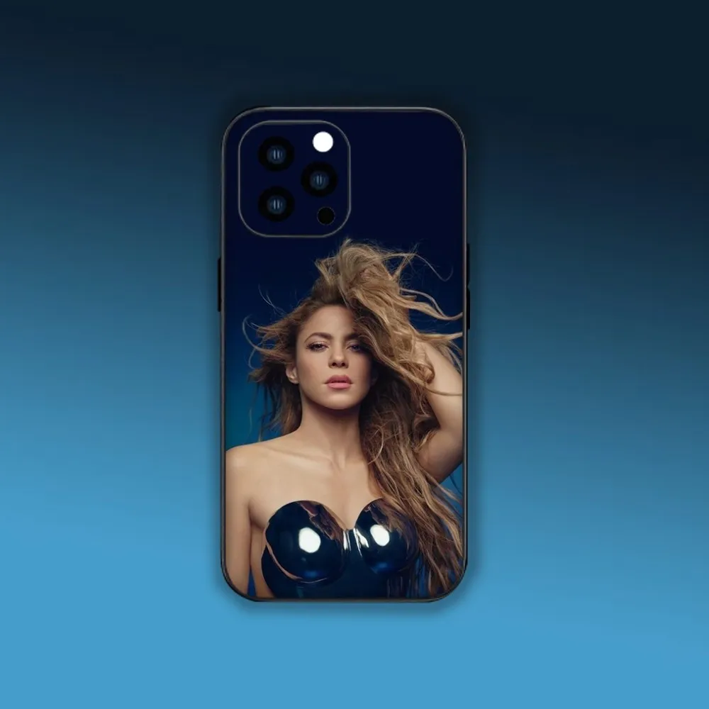 Singer Shakira Phone Case For iPhone Mini 11 12 13 Plus Pro Max 14 15 XR XS Black Shell