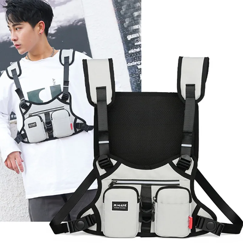 Multi-function Chest Bags Men Women Oxford Cloth Vest Hip-Hop Street Belt Pouch