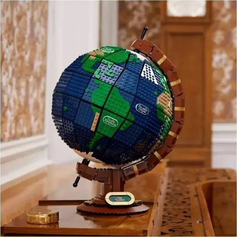 New product 2585PCS creative globe map model building block technology MOC building block creative assembly children's toy birth