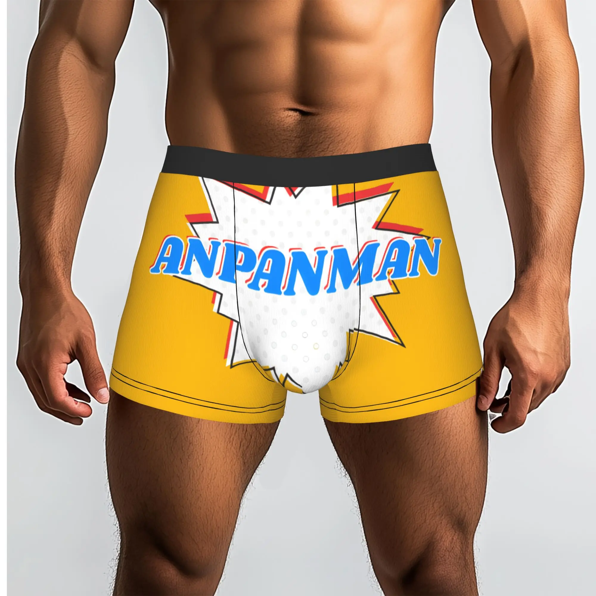 Anime Superhero anyway japan  Bandai Anpanman Underpants Homme Panties Male Underwear Print Shorts Boxer Briefs